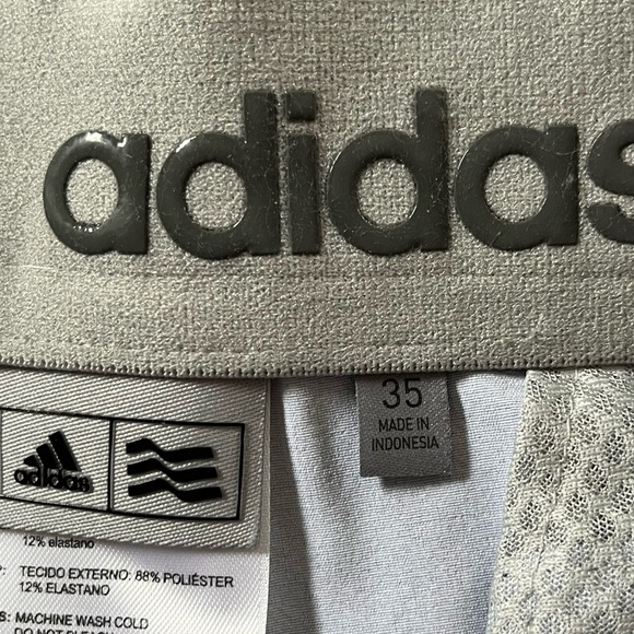 Adidas Blue Heathered Athletic Golf Shorts Men’s Size 35 Rubberized Waist Grips - Picture 5 of 9